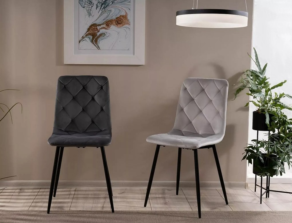 SI Jerry Velvet stolička čierna