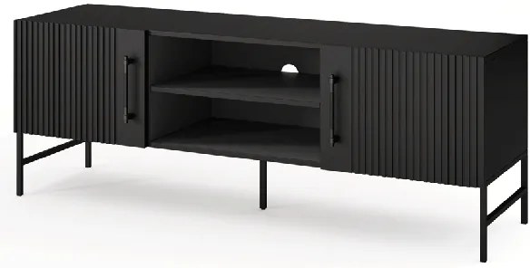 RTV stolík RAFTT 152x55 cm, čierny