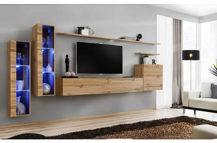 Obývacia stena Switch Sklo +LED XI Wotan