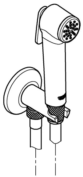 GROHE 26358000 - Nástenná sada TEMPESTA-F s ručnou bidetovou sprchou 1000 mm chróm