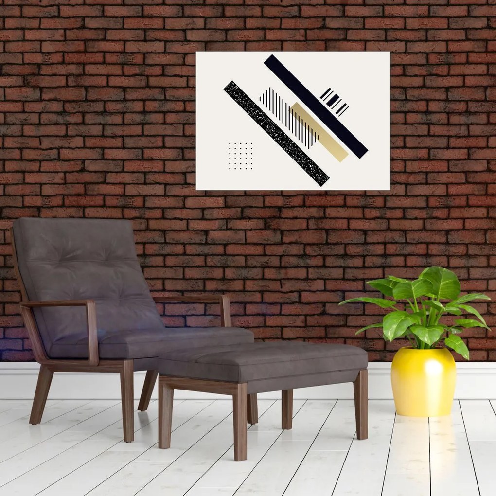 Sklenený obraz - Geometrické tvary N⁰5 (70x50 cm)
