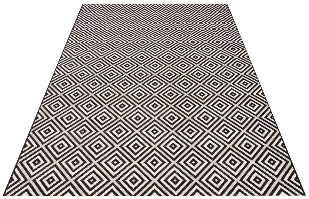 Hanse Home, Kusový koberec Meadow 102470 Black – na von aj na doma, 160x230, čiernobiela, chodba / predsieň