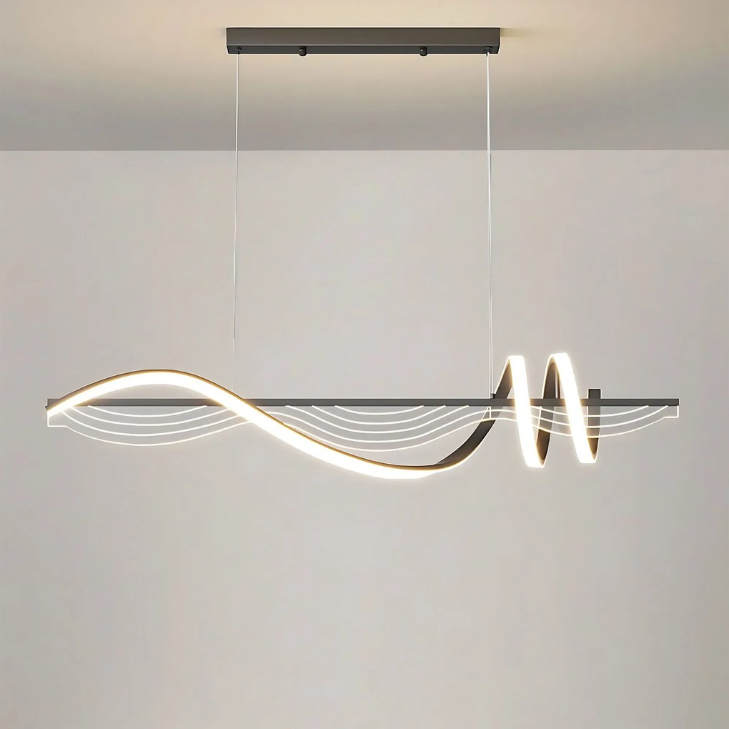 Toolight Toolight, závesné LED svietidlo 100 cm, 3000K, LHJ041-CP, čierna, OSW-50019