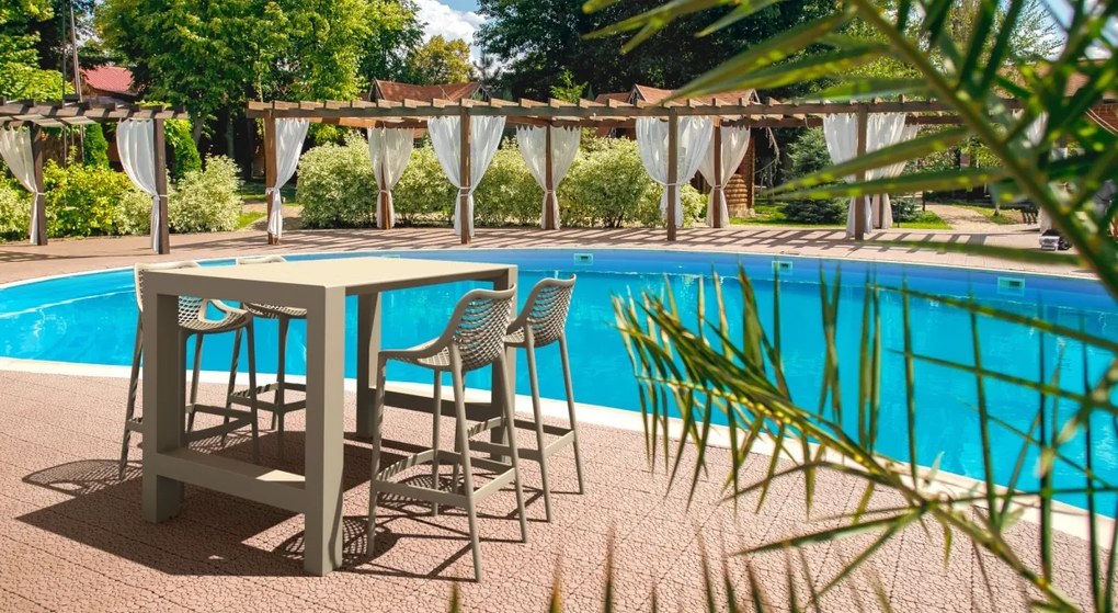 Plastová barová stolička DS10778434 - Hnedá