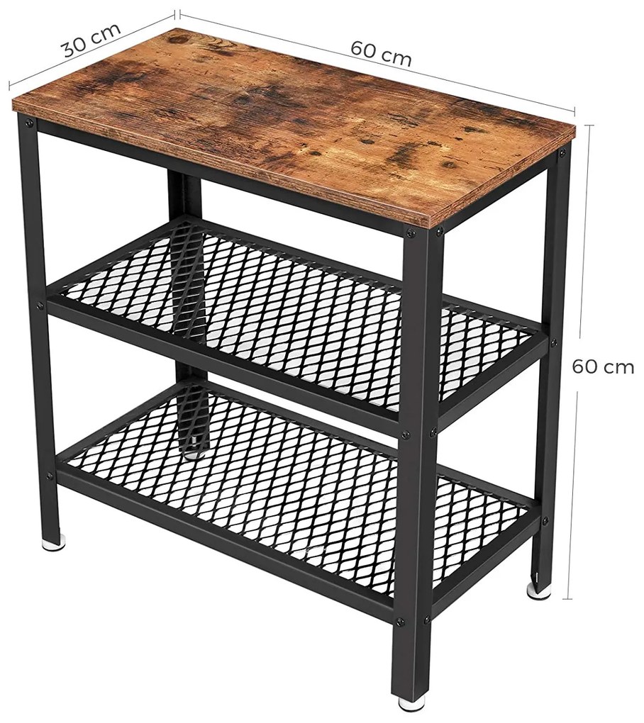 Odkládací stolek VASAGLE PUP hnědý/černý