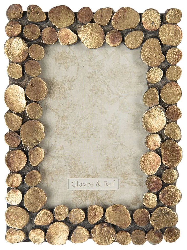 Rámček na fotografie so zlatými kamienkami - 15 * 2 * 20 cm / 10 * 15 cm