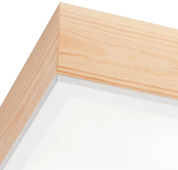 Stropné svietidlo NATURAL SQUARE 2xE27/15W/230V 31x31 cm borovica/biela