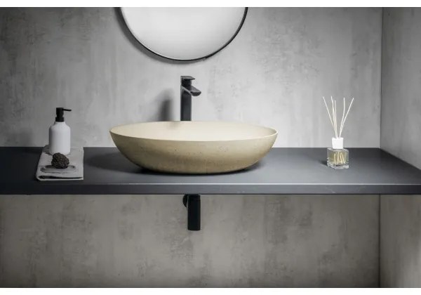 Sapho - Umývadlo na dosku FORMIGO 60x40 cm betón/béžová