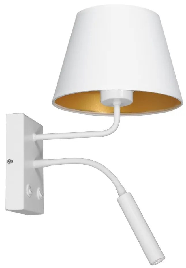 Luminex Nástenná lampa ARDEN 1xE27/60W+1xG9/8W/230V biela/zlatá LU3456