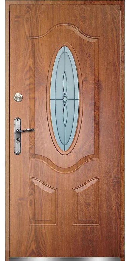 Dvere vchodové Florencja 90P zlatý dub