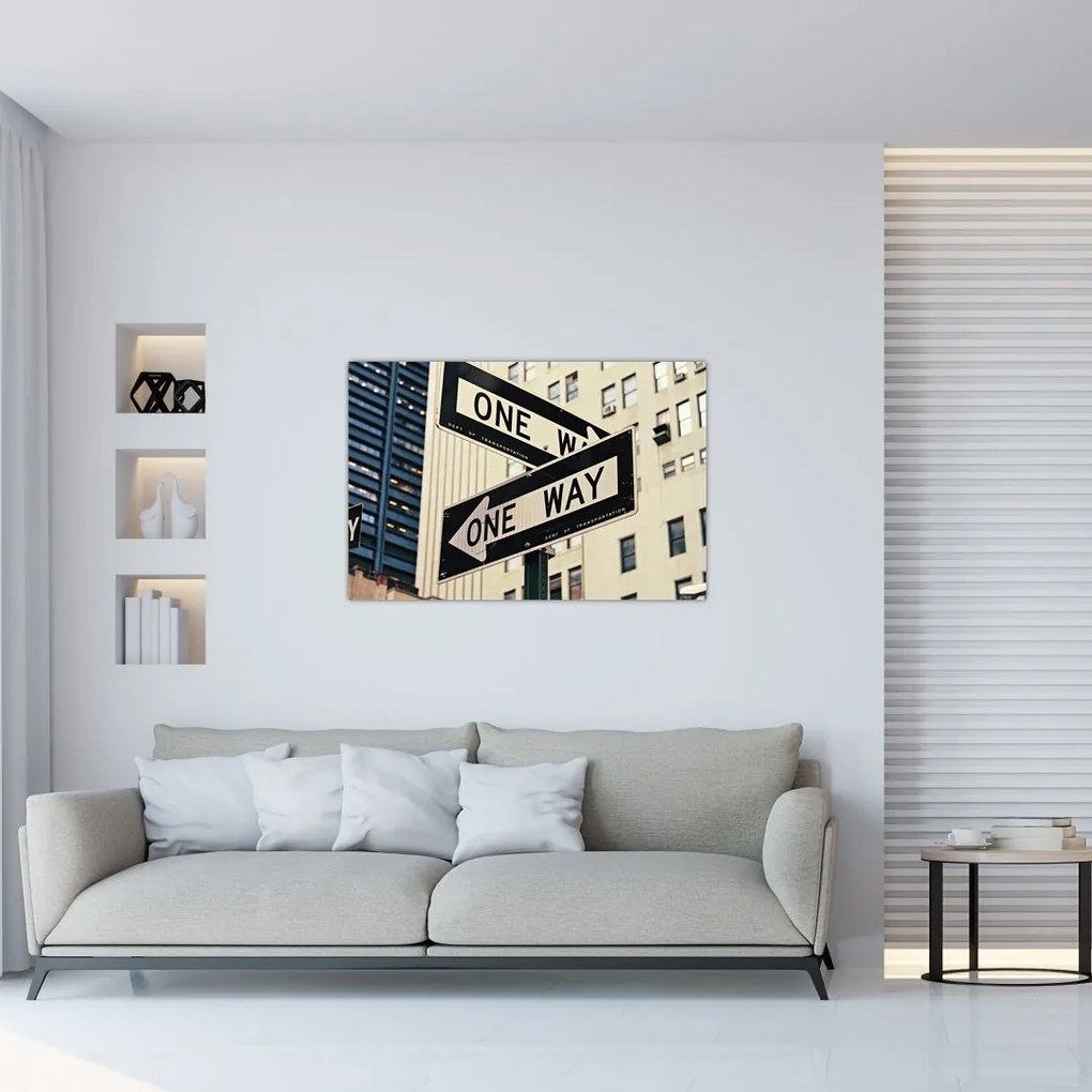 Obraz - New York ONE WAY (90x60 cm)