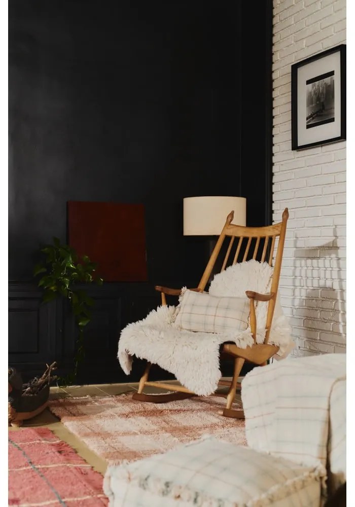 Krémový/šalviovozelený bavlnený detský prehoz 140x200 cm Tartan Blue Sage – Lorena Canals