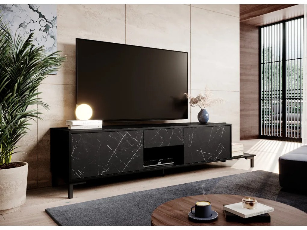 Cama Marmo TV stolík - čierna