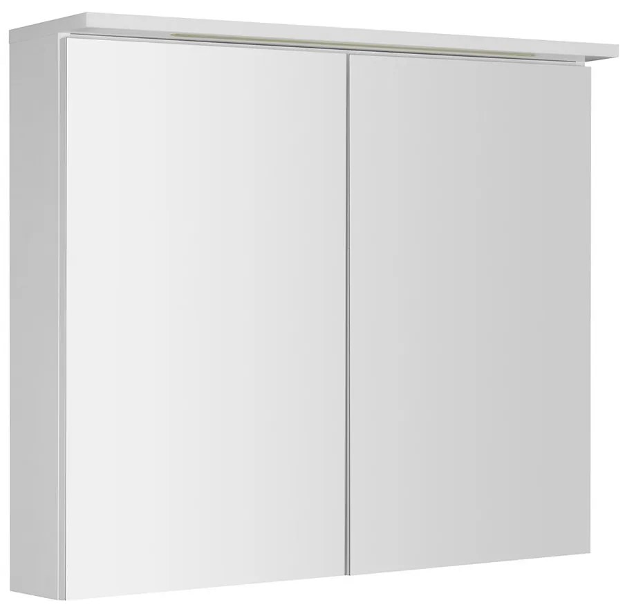 Aqualine, KAWA STRIP Galérka s LED osvetlením 80x70x22cm, biela, WGL80S