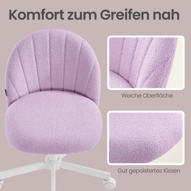 Kozmetická stolička s kolieskami TEDDY OBGB35027P101 fialová