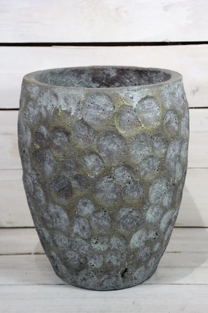 Betónová váza - sivá (v. 28 cm ) - moderný štýl