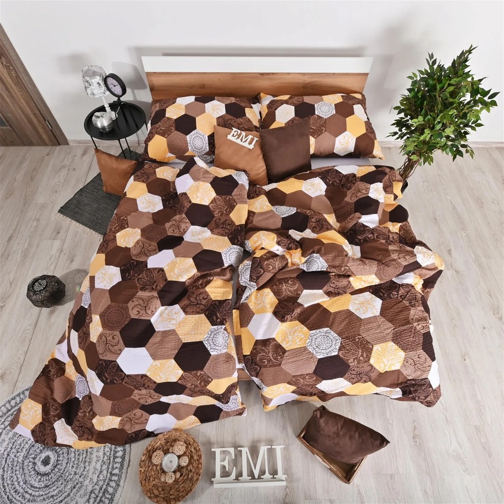 Obliečky krepové Zoe EMI: Štandardný set jednolôžko obsahuje 1x 140x200 + 1x 70x90