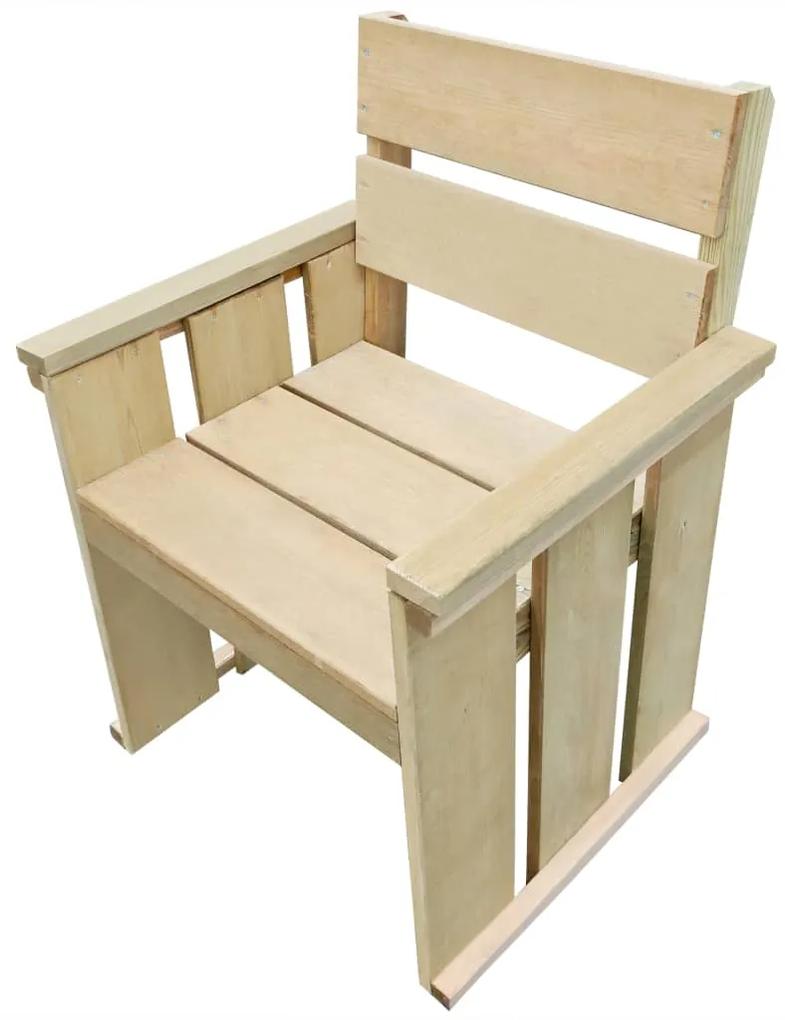 vidaXL Vonkajšia stolička, impregnovaná borovica