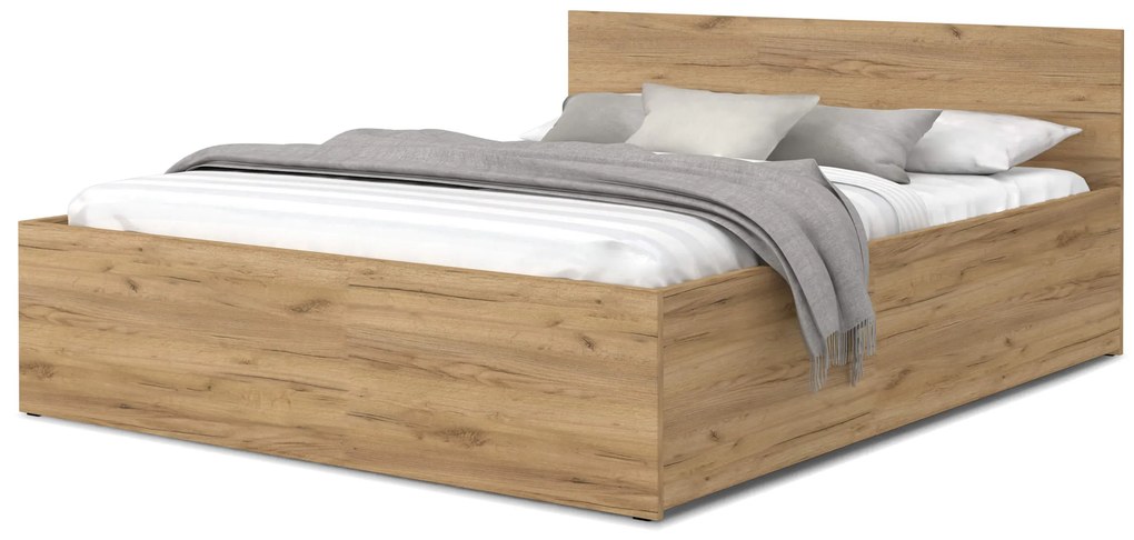 Manželská posteľ s úložným priestorom Dolly - dub craft Rozmer: 160x200