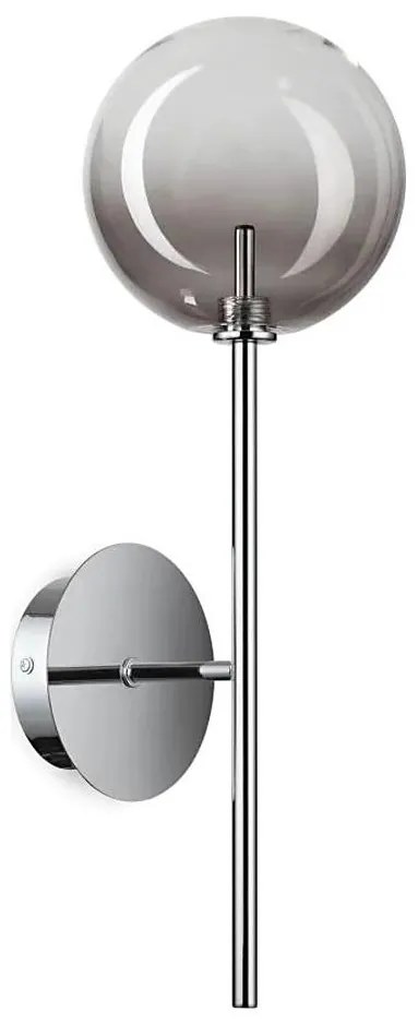 Ideal Lux - LED Nástenná lampa EQUINOXE 1xG4/2W/230V chróm/dymová