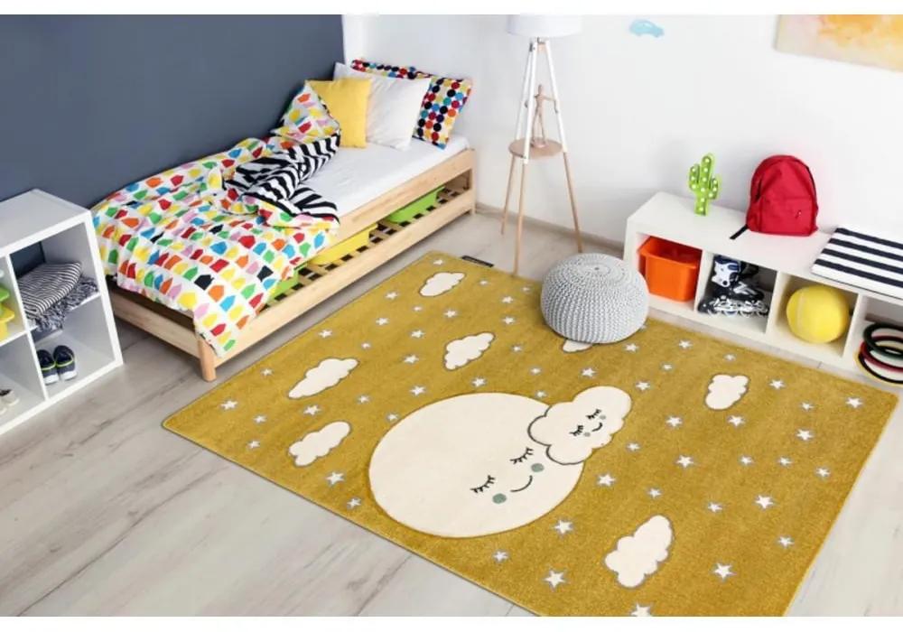 *Detský kusový koberec Mesiac žltý 240x330cm