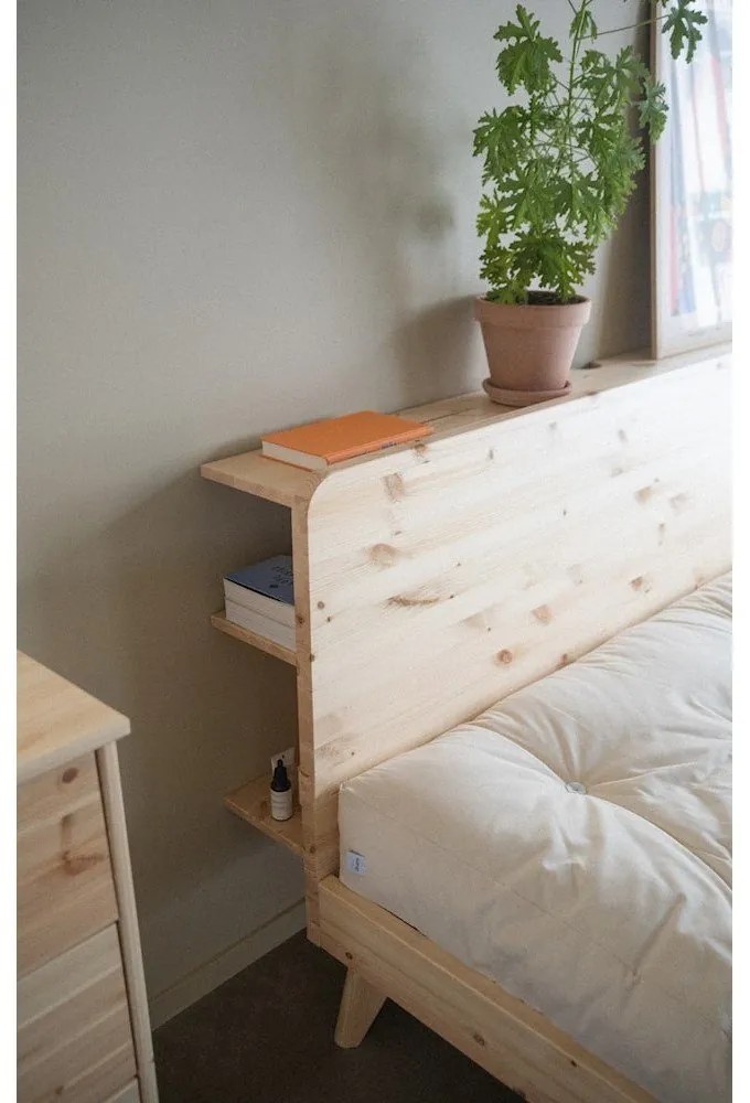 Dvojlôžková posteľ z borovicového dreva s roštom 140x200 cm Retreat – Karup Design