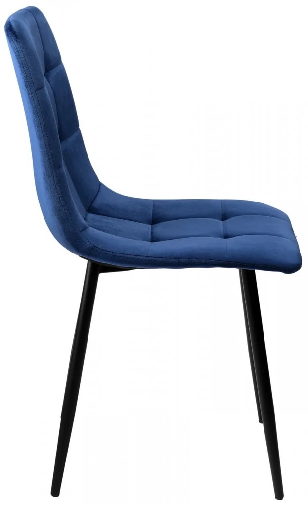 Čalúnená stolička DENVER zamat modrá