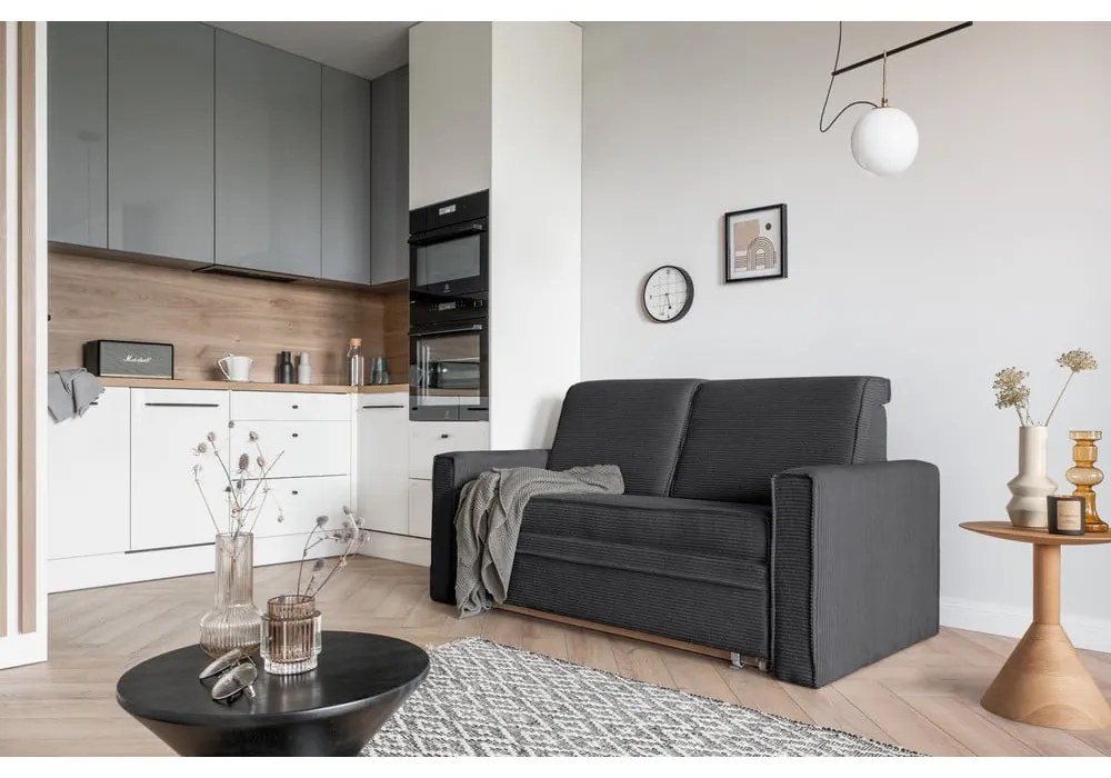 Tmavosivá rozkladacia pohovka 168 cm Lucky Lucy – Miuform