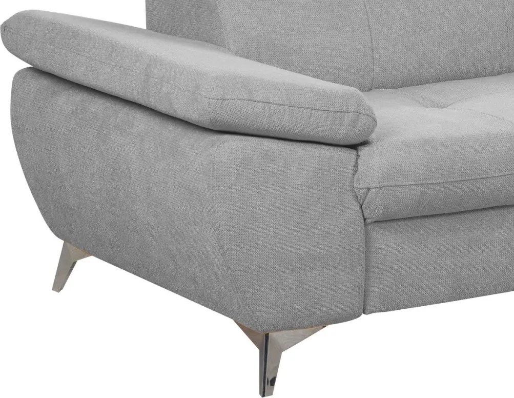 Dvojsedák Gisele, svetlo šedá látka