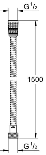 GROHE 22101000 - Sprchová hadica VITALIOFLEX METAL LONG-LIFE 1500 mm chróm