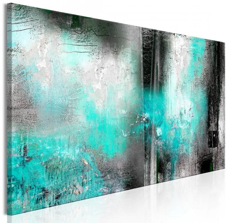 Artgeist Obraz - Turquoise Fog (1 Part) Narrow Veľkosť: 135x45, Verzia: Premium Print