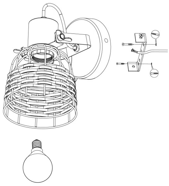 Eglo 43324 - Bodové svietidlo ANWICK 1xE27/40W/230V