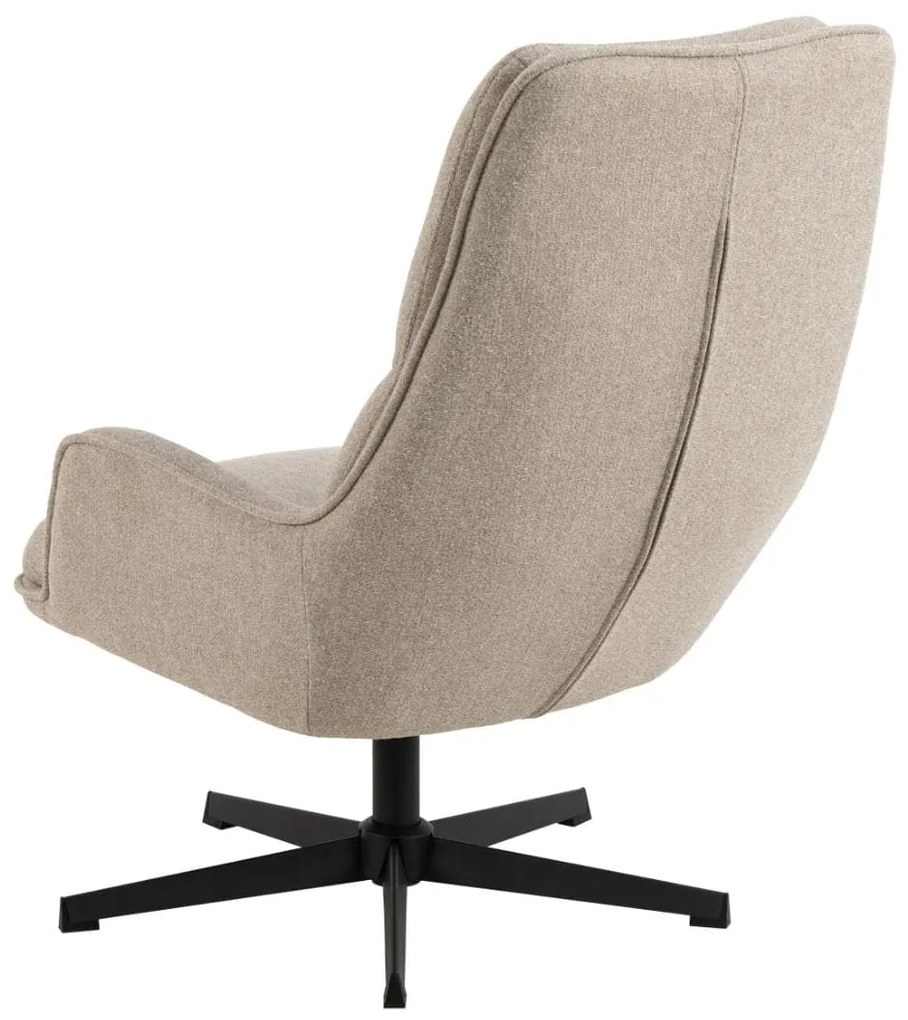 Otočné křeslo Bosley lounge béžové/černé II