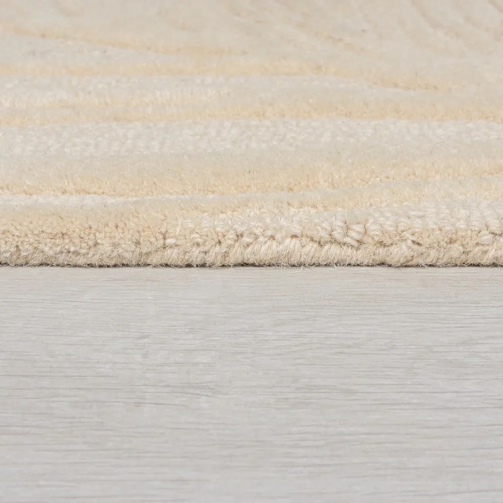 Béžový vlnený koberec 200x290 cm Lino Leaf - Flair Rugs