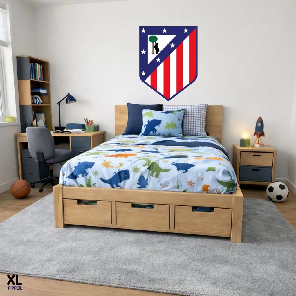 Textilná nálepka na stenu - logo "Atlético Madrid" Veľkosť: 60 cm