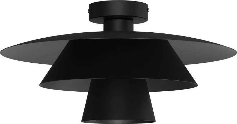 Stropné svietidlo PLATO 1xE27/15W/230V pr. 32 cm čierne