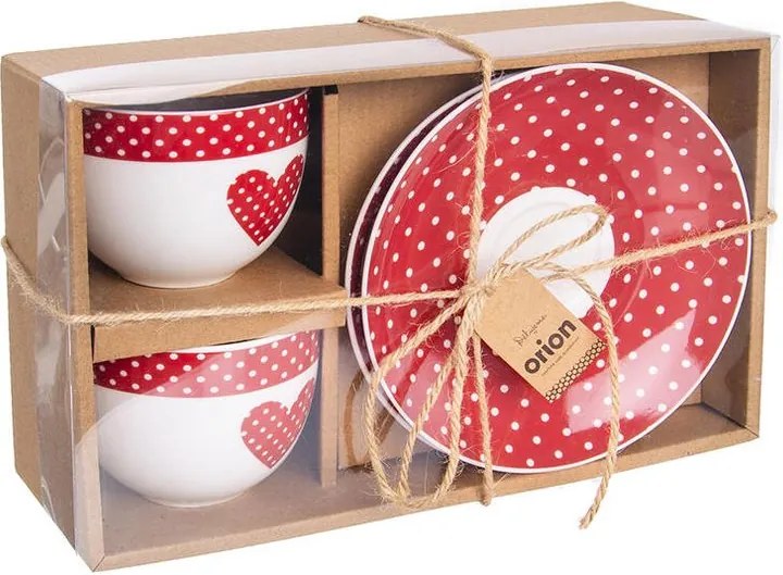 Porcelánová šálka s tanierikom BODKA 280 ml 2 ks