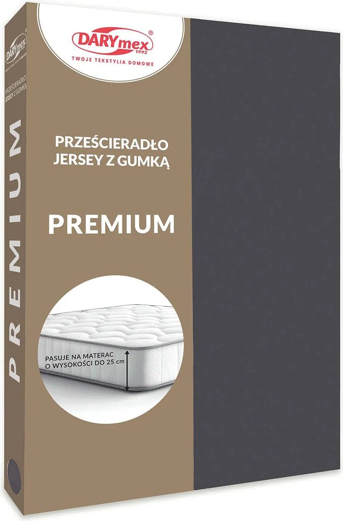 JERSEY PRESTIERADLO PREMIUM 120X200 CM TMAVOSIVÉ