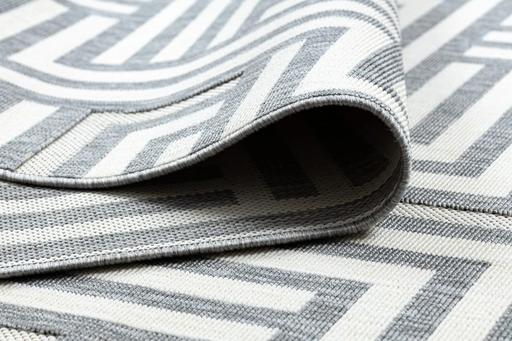 Koberec SPRING 20421332 labyrint Sisalový -krémový/ sivý