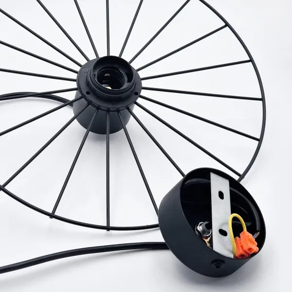 Luster na lanku MONTANA 1xE27/15W/230V pr. 30 cm čierna