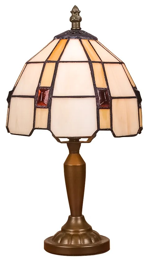 Rustikálna nočná lampa Tiffany Prezent 214 vzor 12 33*17,5