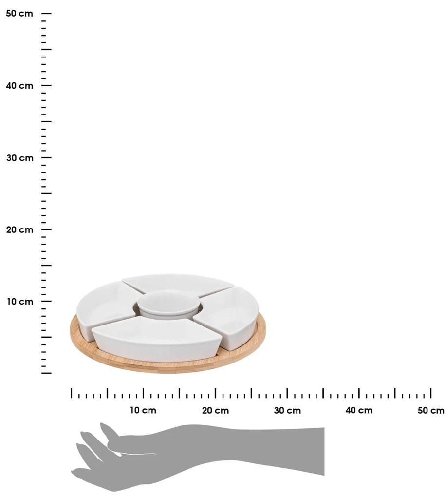 Porcelánová servírovacia miska Circle (fi) 27 cm sada 5ks