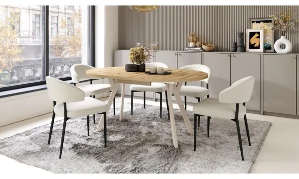 Jedálenský stôl ARTUR dub artisan/béžová