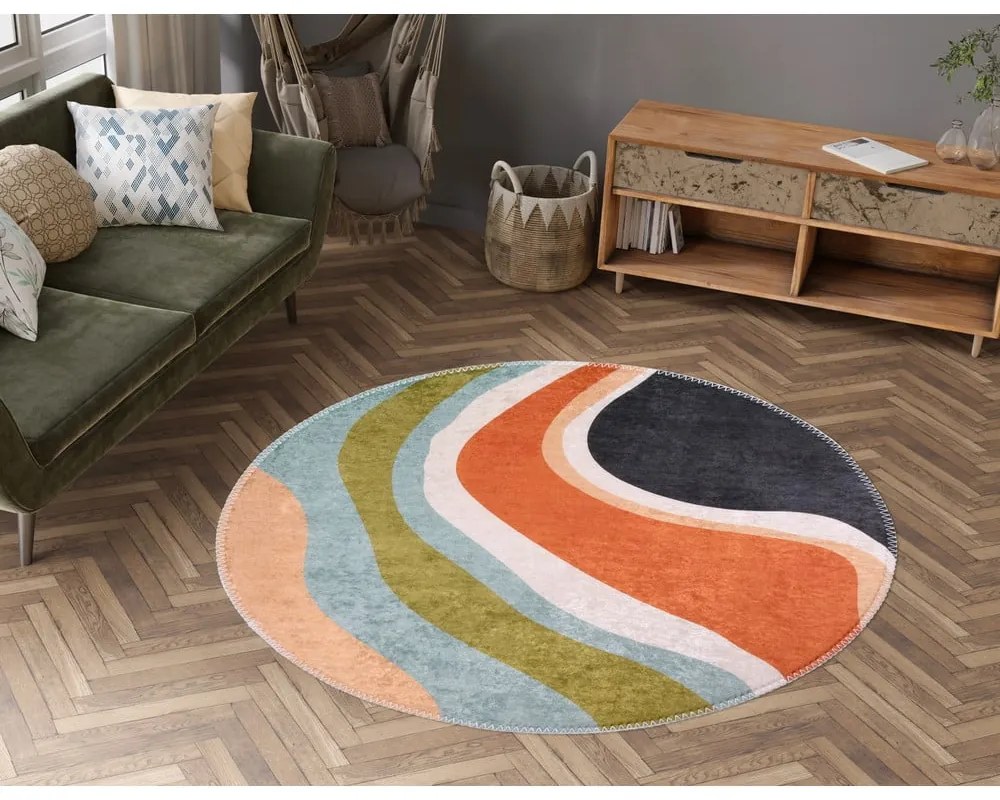 Prateľný okrúhly koberec ø 120 cm Colors of Joy – Vitaus