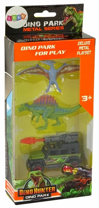 Lean Toys Zelené terénne auto – 2ks. Dinosaurov