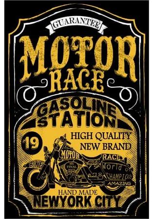 Ceduľa Motor Race Gasoline Station NewYork City