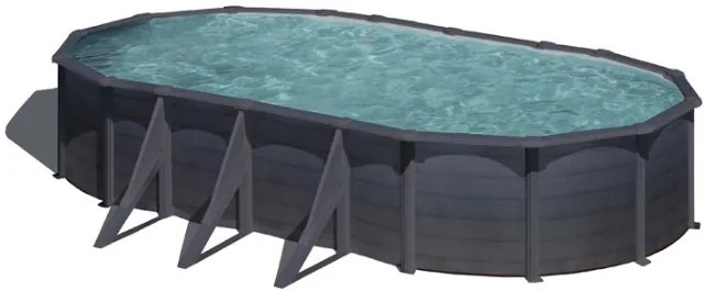 Nadzemný bazén Oceľový Oválny 730 x 375 x 120 cm Kea