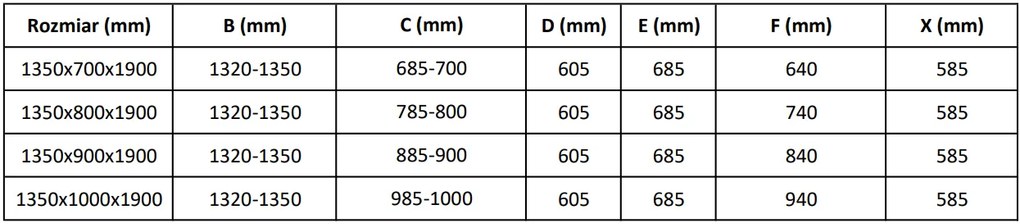 Mexen Apia, sprchový kút s posuvnými dverami 135 (dvere) x 100 (stena) cm, 6mm číre sklo, chrómový profil, 840-135-100-01-00