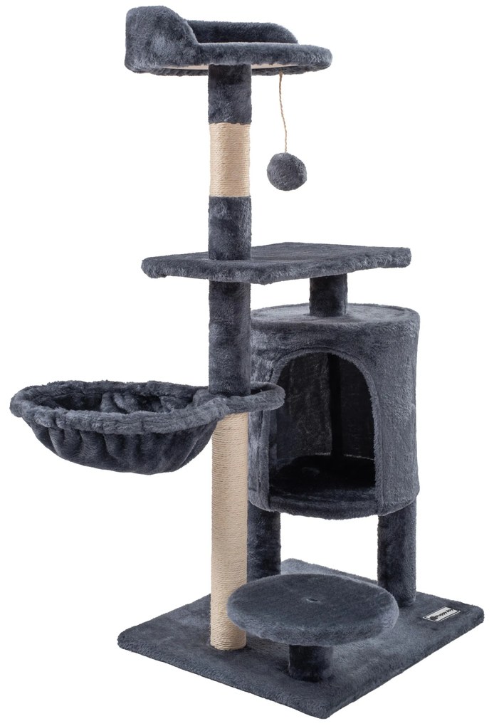 Kočičí škrabadlo Oxva 105 cm tmavě šedé/bílé