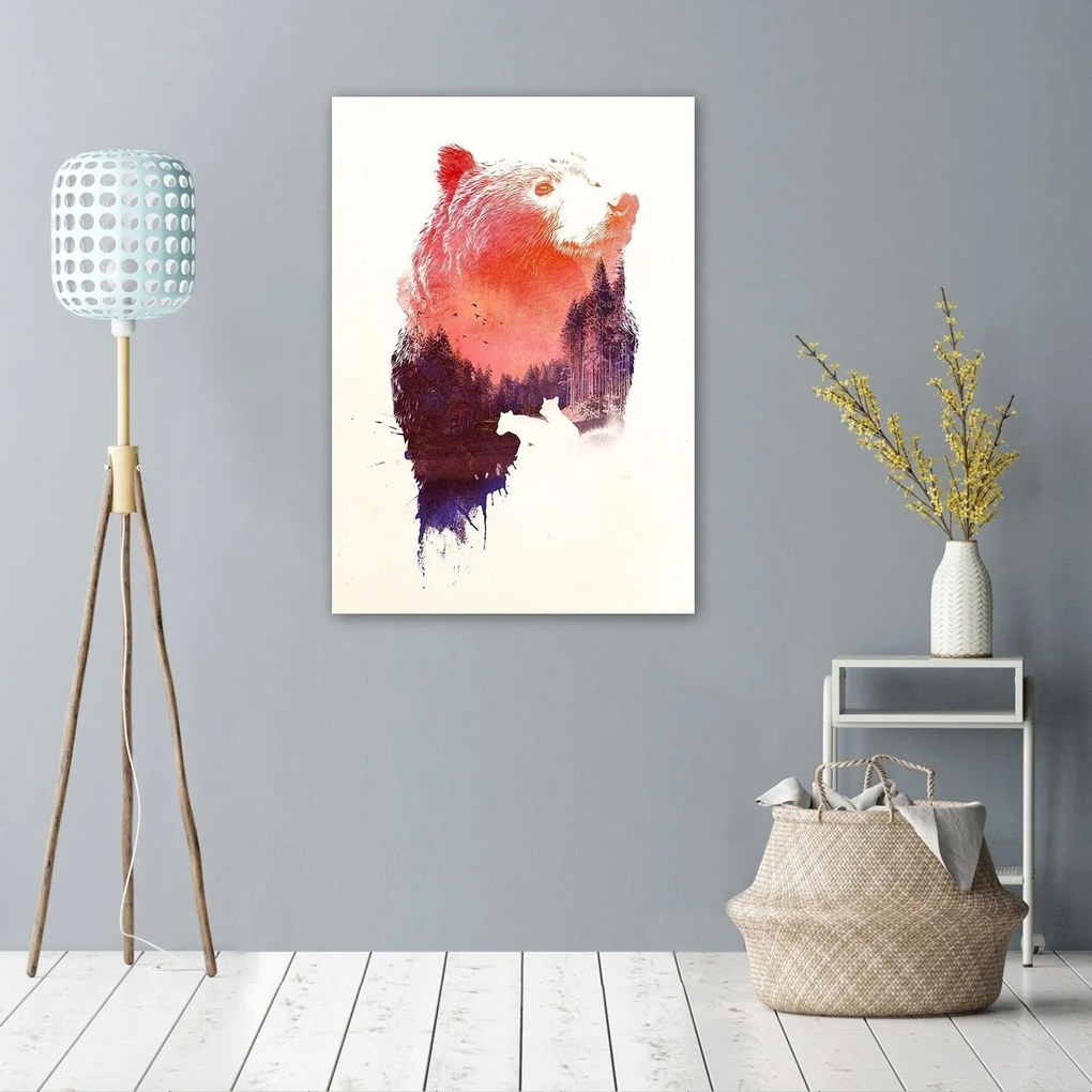 Gario Obraz na plátne Les v podobe medveďa - Robert Farkas Rozmery: 80 x 120 cm